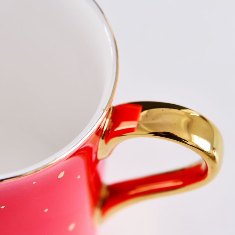 Red Glazed Bone China Mug