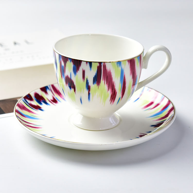 Silk Road Bone China Coffee Cup and Saucer