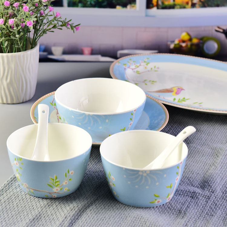 Singing Birds And Fragranced Flowers Porcelain Dinnerware