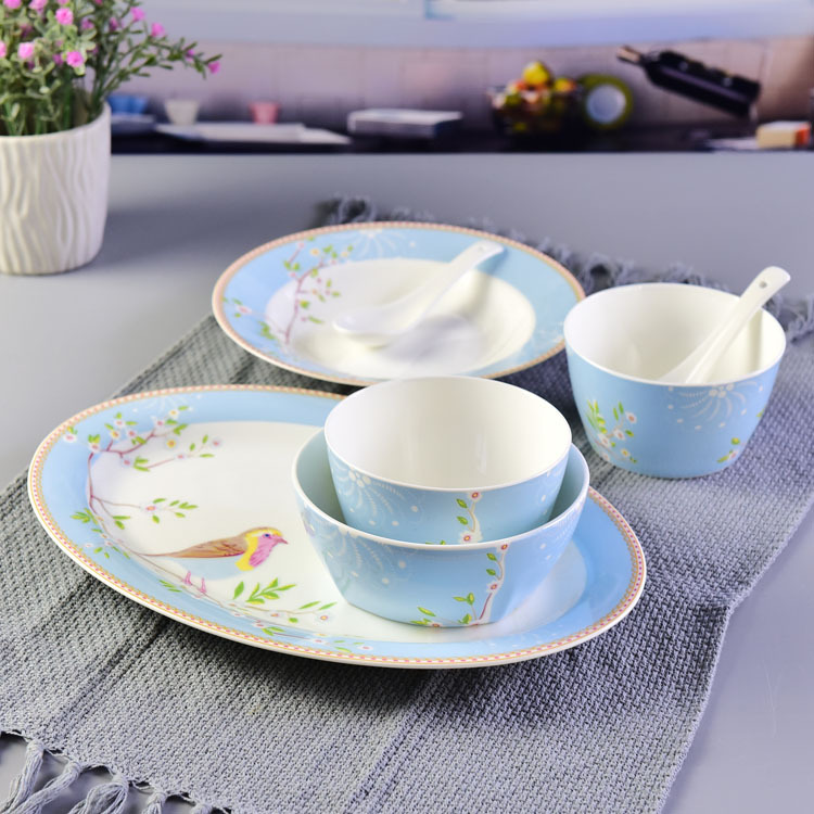 Singing Birds And Fragranced Flowers Porcelain Dinnerware