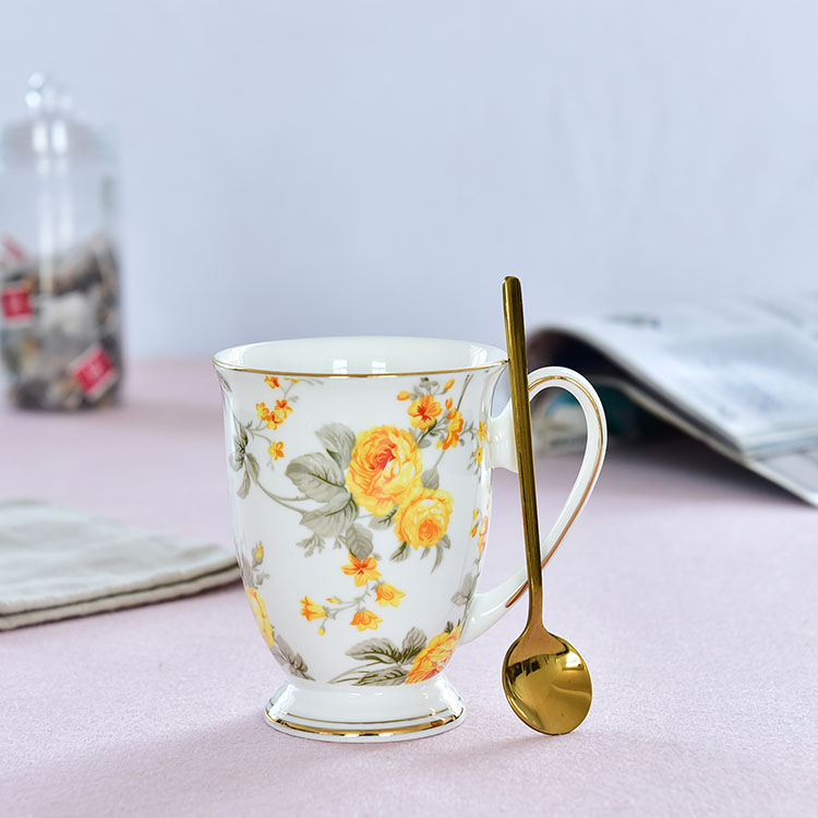 Tall Stem Bone China Mug
