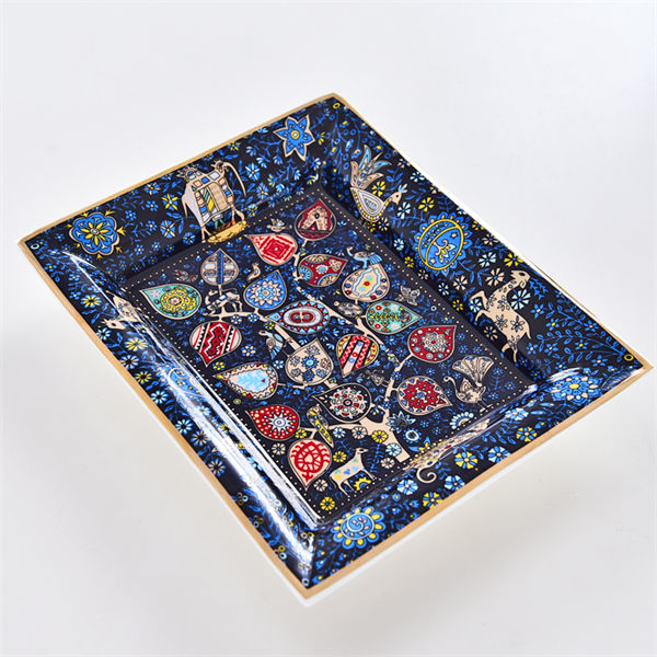Two Holes Bone China Ashtray