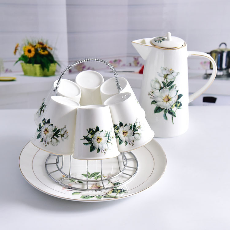 Wholesale Home Use Bone China Water Set with Tray