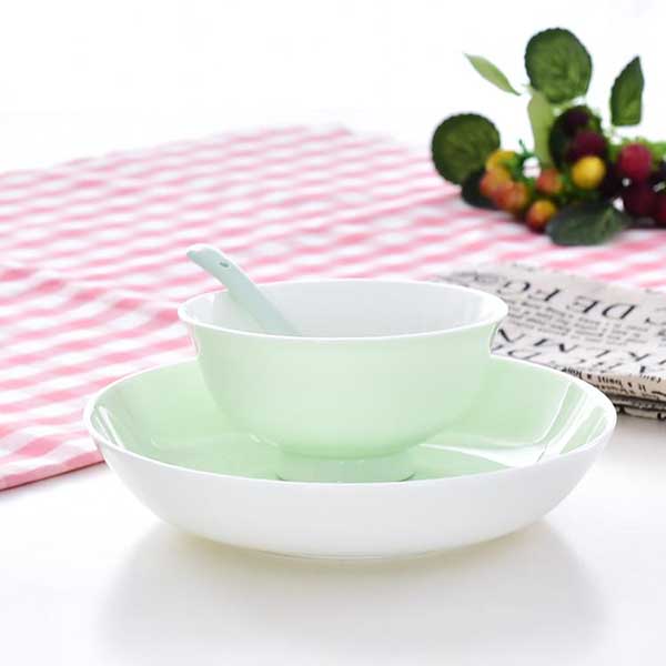 Wholesale Indie Fresh Color Glazed Single-person Porcelain Dinnerware