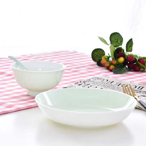 Wholesale Indie Fresh Color Glazed Single-person Porcelain Dinnerware