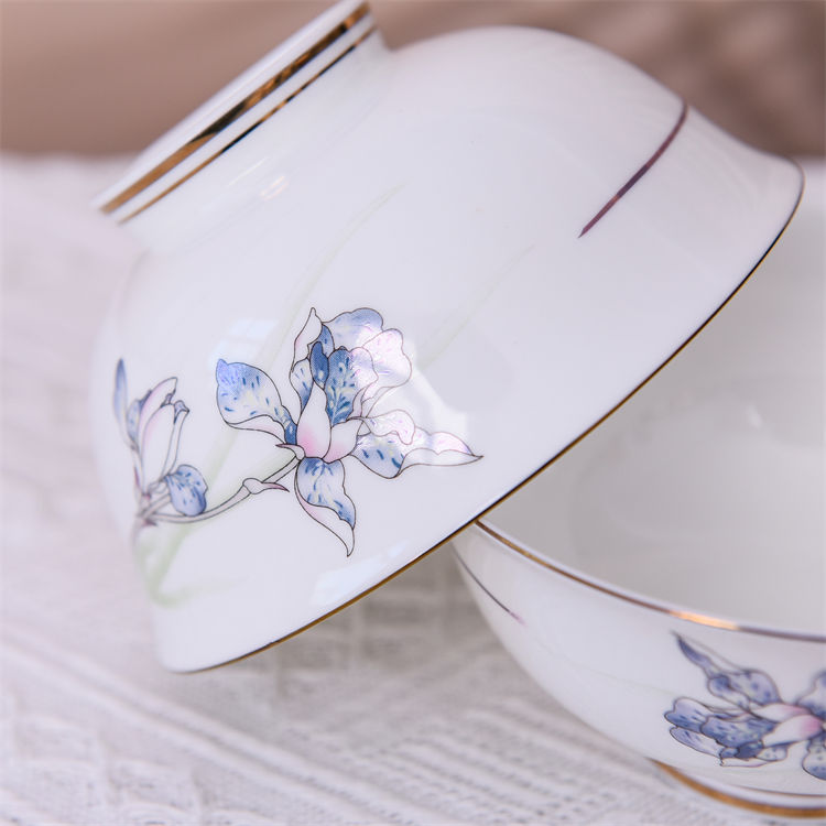 Yulan Magnolia Flower Bone China Bowl