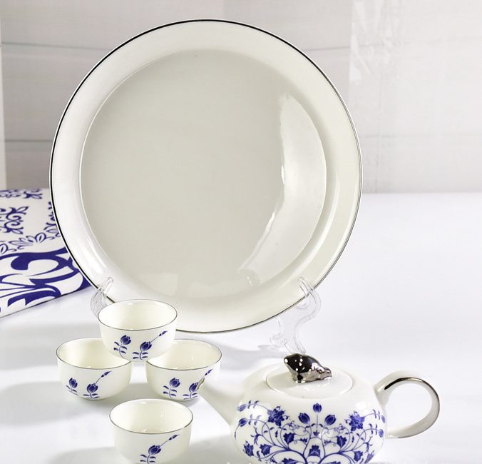 Blue and White Porcelain Tea Set