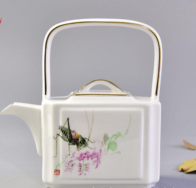 Creative Hand-drawing Porcelain Teaware with Tea Tray
