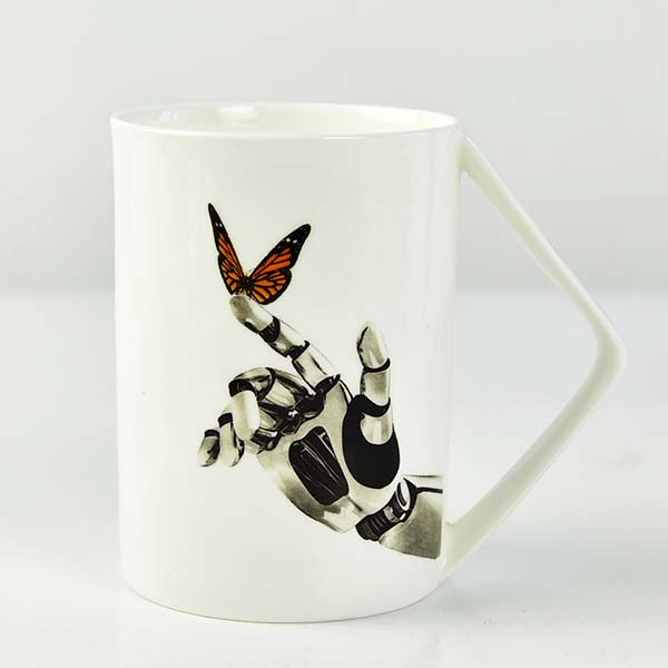 Customizable Porcelain Corner Handle Cup Advertising Cup