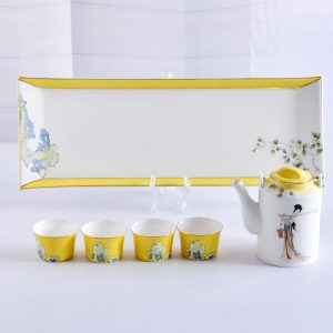 Hand-drawing Home Use Porcelain Tea Set