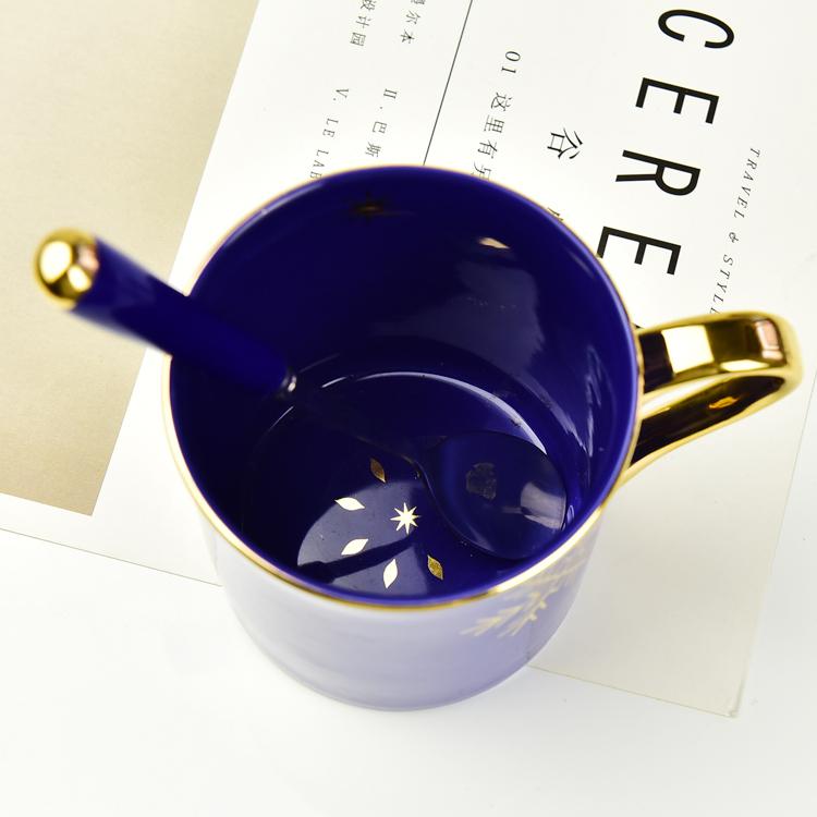 Blue Glazed Snow Porcelain Mug