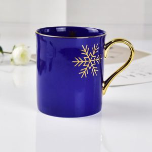 Blue Glazed Snow Porcelain Mug
