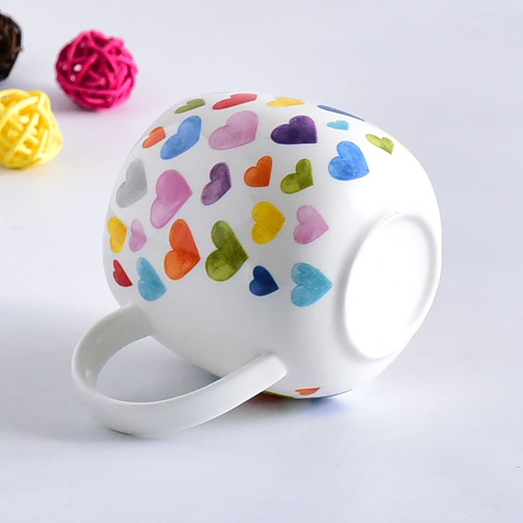 Customizable Creative Heart-shaped Cartoon Large Belly Mug