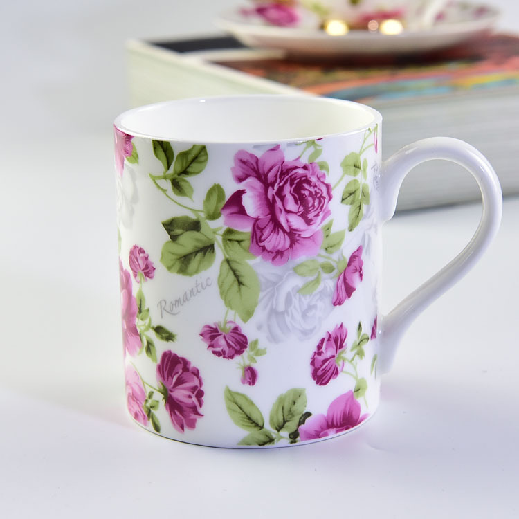 Customizable Midnight Rose Porcelain Mug
