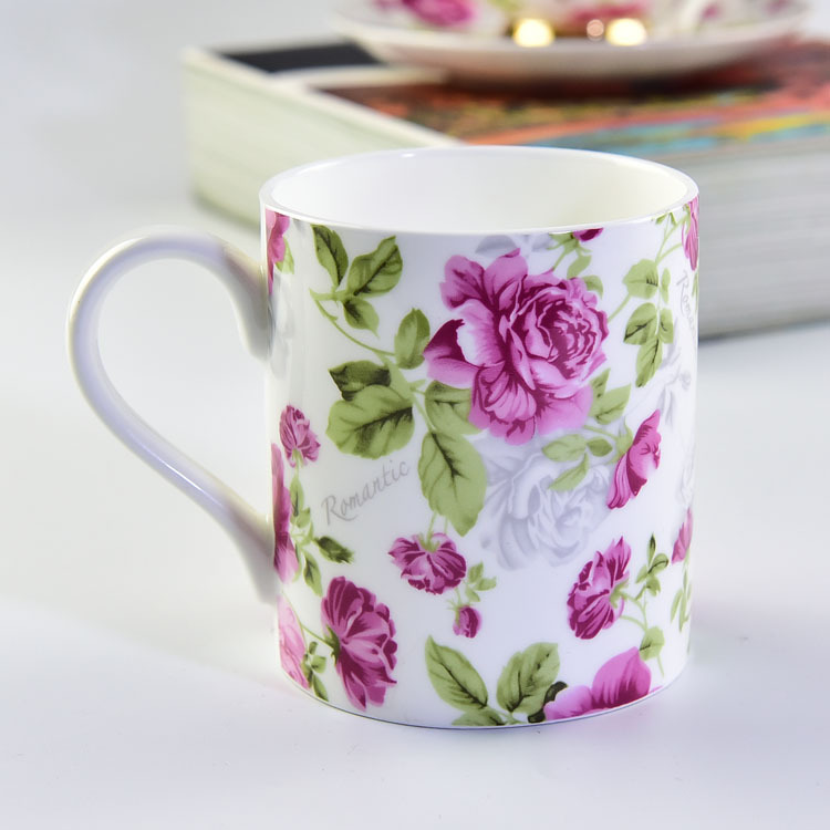 Customizable Midnight Rose Porcelain Mug