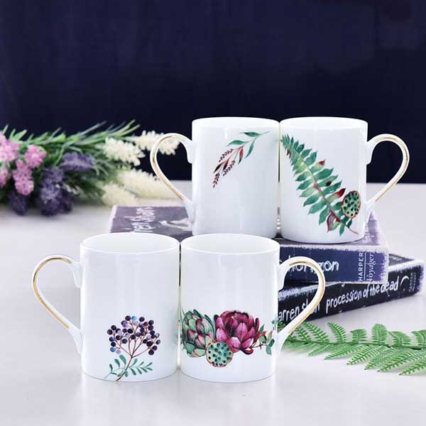 Customizable Succulent Plant Porcelain Mug
