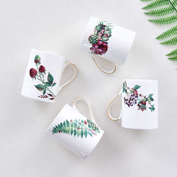 Customizable Succulent Plant Porcelain Mug