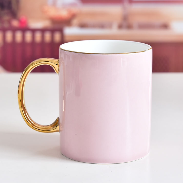 Pink Glazed Porcelain Mug