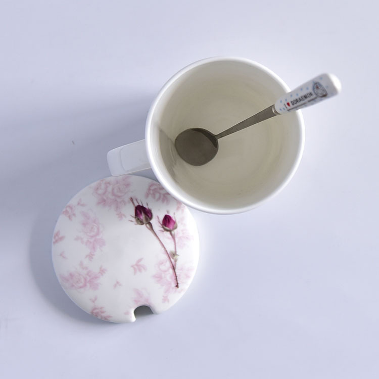 Porcelain Covered Cup or Creative High Capacity Porcelain Mug