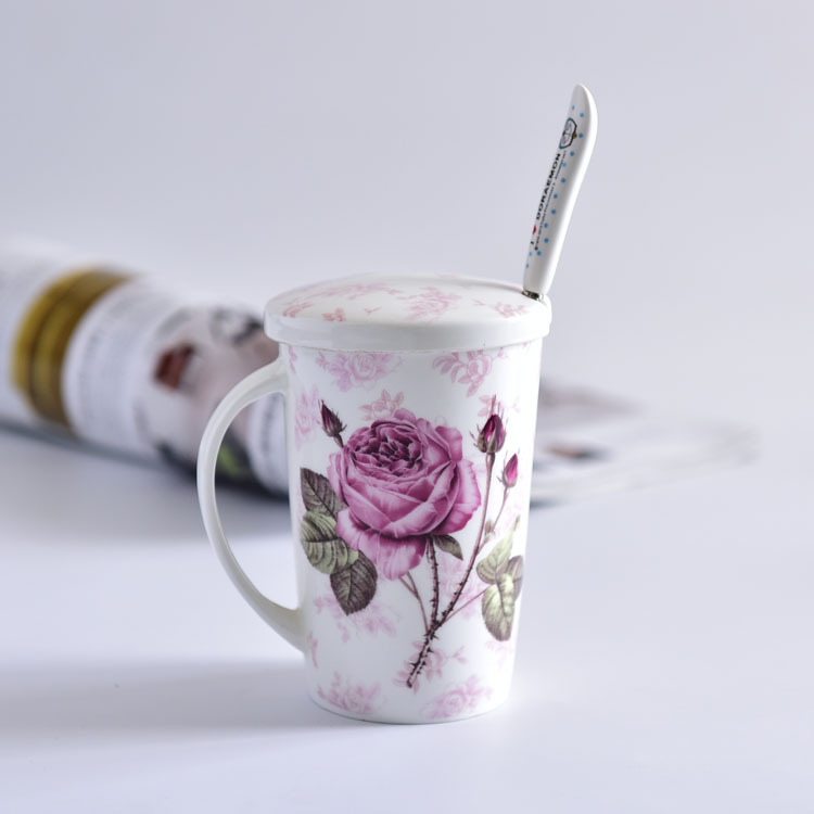 Porcelain Covered Cup or Creative High Capacity Porcelain Mug