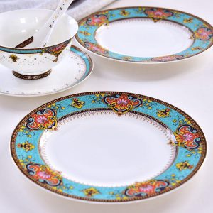 Bangkok Style 8 Inch Porcelain Soup Plate