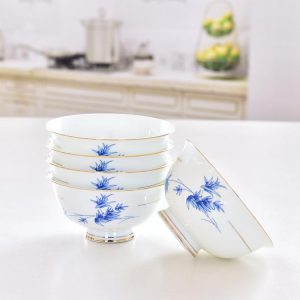 Blue Reflection 4.5 Inch Porcelain Tall Stem Bowl