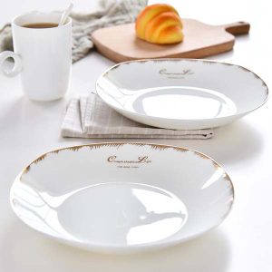 Comfortable Life 8 Inch Square Porcelain Meal Plate