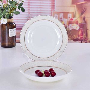 Customizable Classical 8 Inch Porcelain Meal Plate