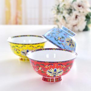 Enamel Porcelain 4.5 Inch Porcelain Tall Stem Bowl