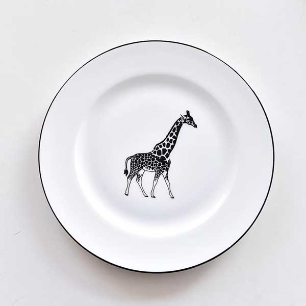 Giraffe 8 Inch Porcelain Flat Plate