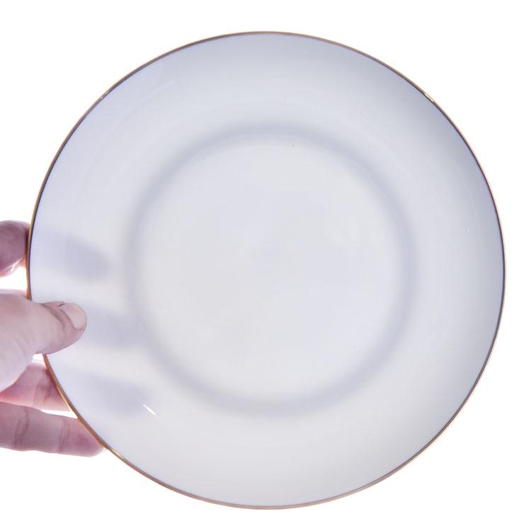 Golden Rimmed Moonlight Porcelain Plate Present Custom