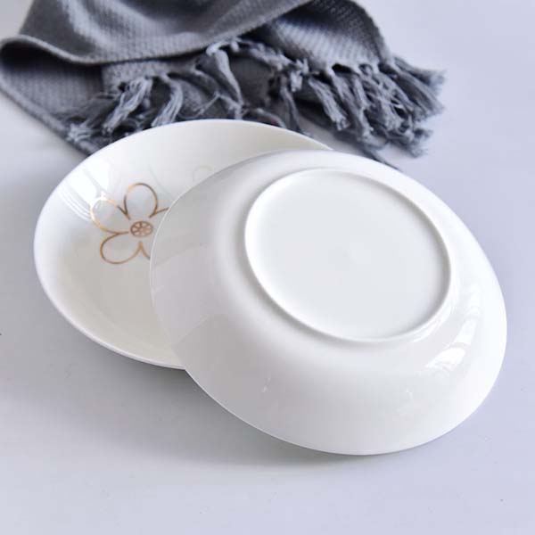 Porcelain 8 Inch Meal Plate Dinnerware