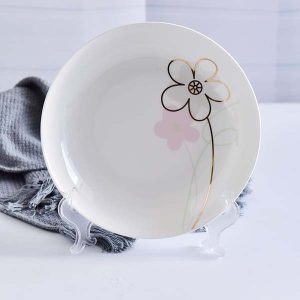 Porcelain 8 Inch Meal Plate Dinnerware