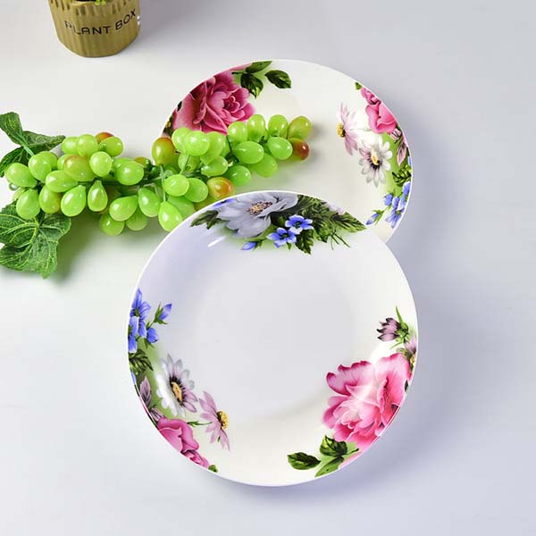 Porcelain Dinnerware 8 Inch Soup Plate Present Bowl Plate and Saucer