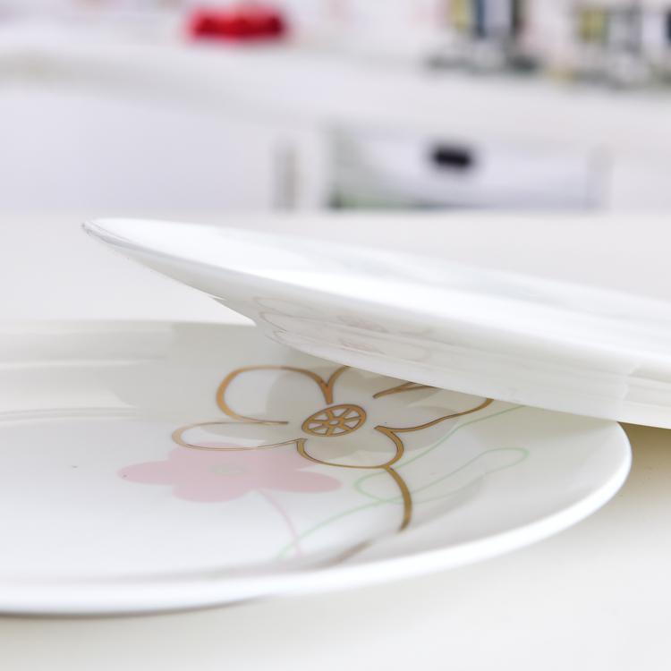 Porcelain Dinnerware Elegant Lady 8 Inch Flat Plate