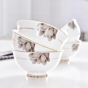 Porcelain Dinnerware Heart of Angel 4.5 Inch Porcelain Tall Stem Bowl