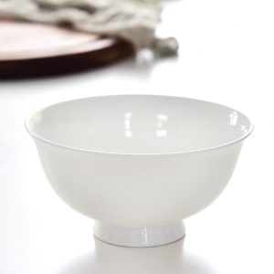 Pure White 4.5 Inch Porcelain Tall Stem Bowl 2