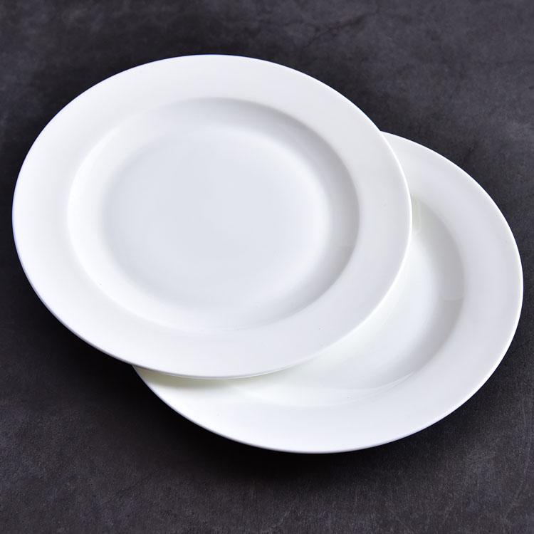 Pure White 8 Inch Porcelain Flat Plate