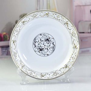 Sun Island 8 Inch Meal Plate Customizable Porcelain Dinnerware