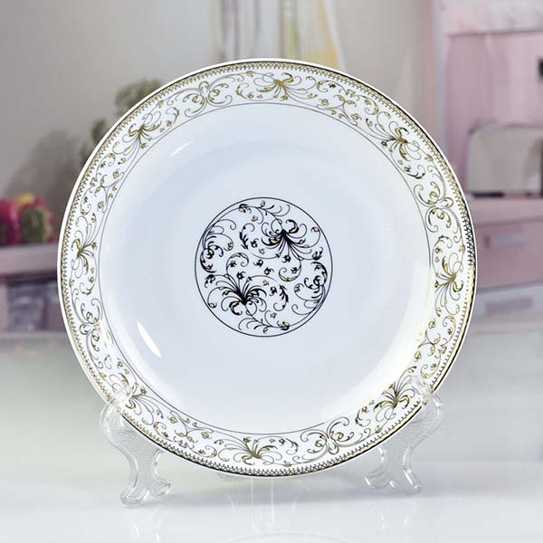 Sun Island 8 Inch Meal Plate Customizable Porcelain Dinnerware